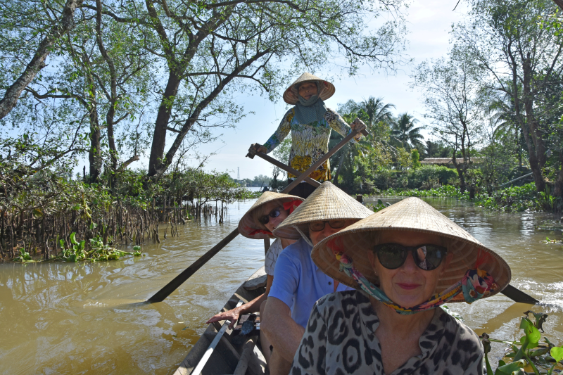 Bootstour in den Kanälen des Mekong